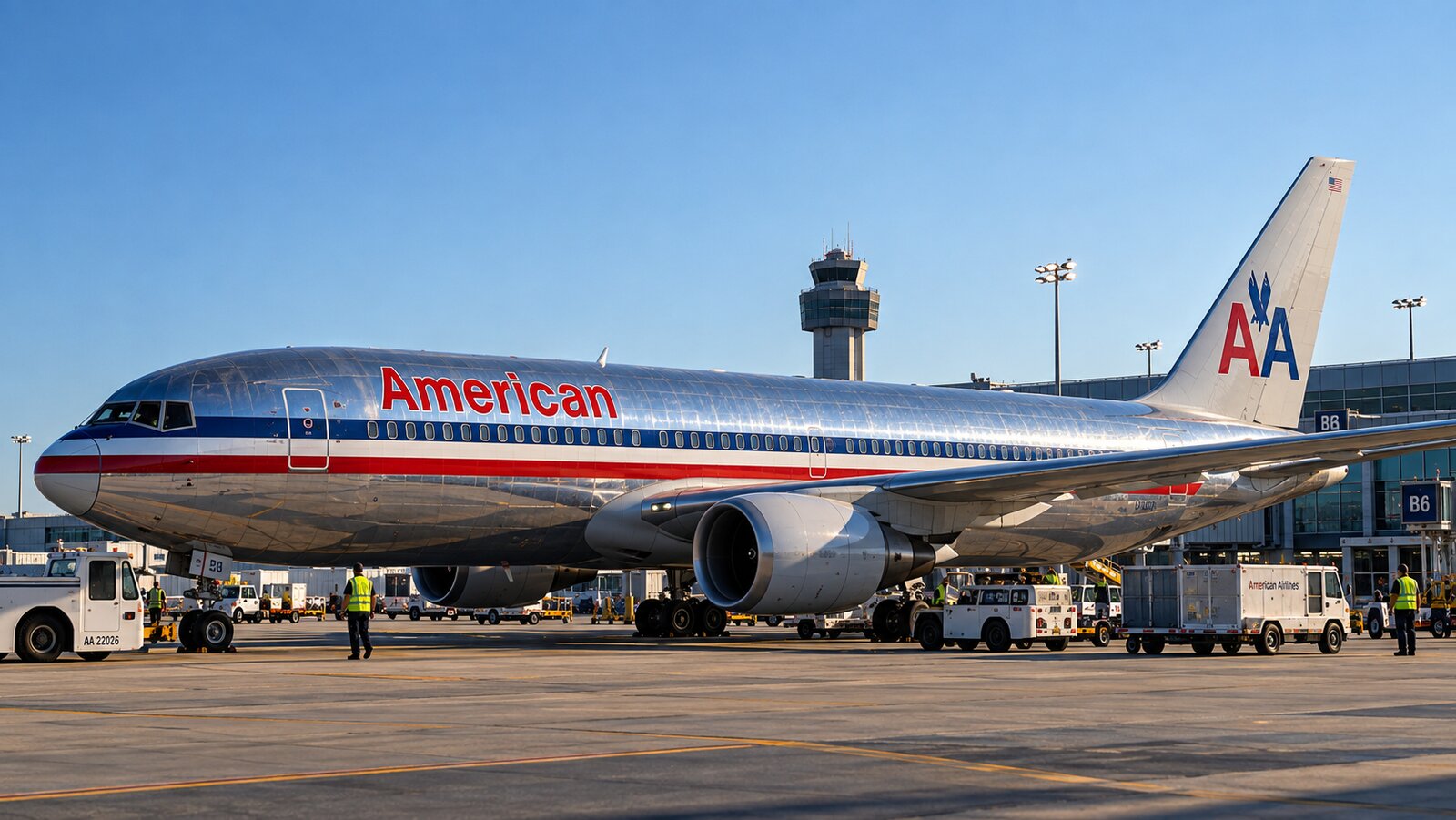 Dramatized recreation of American Airlines Flight 11 on the tarmac at Boston Logan