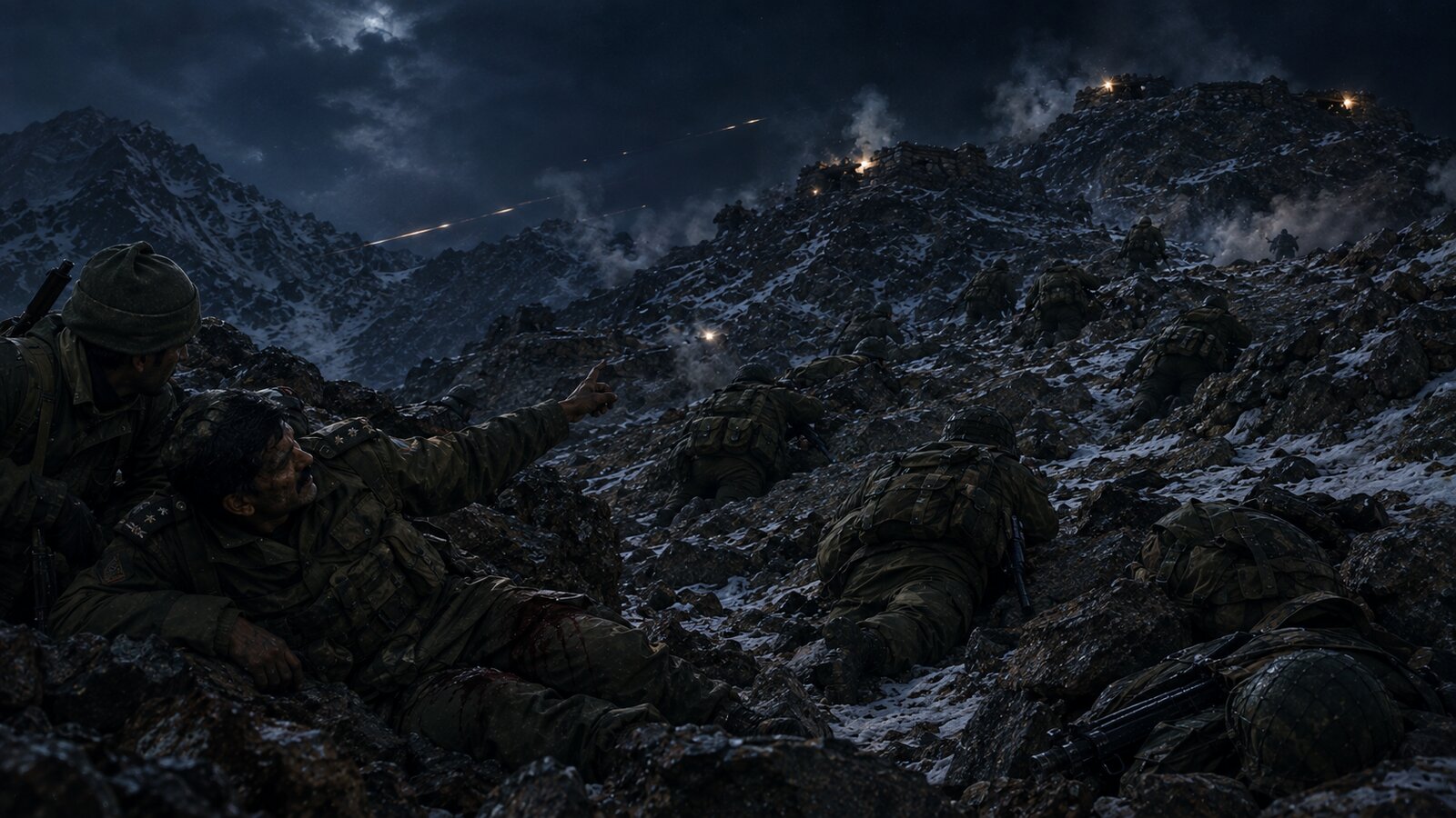 Dramatized recreation of the night assault on Tololing led by Lt Col Vishwanathan