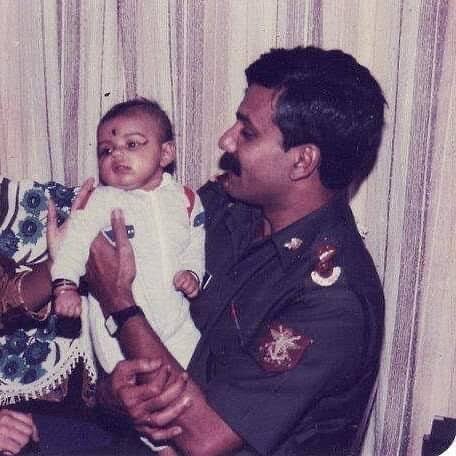 Lt Col Ramakrishnan Vishwanathan in a family photograph